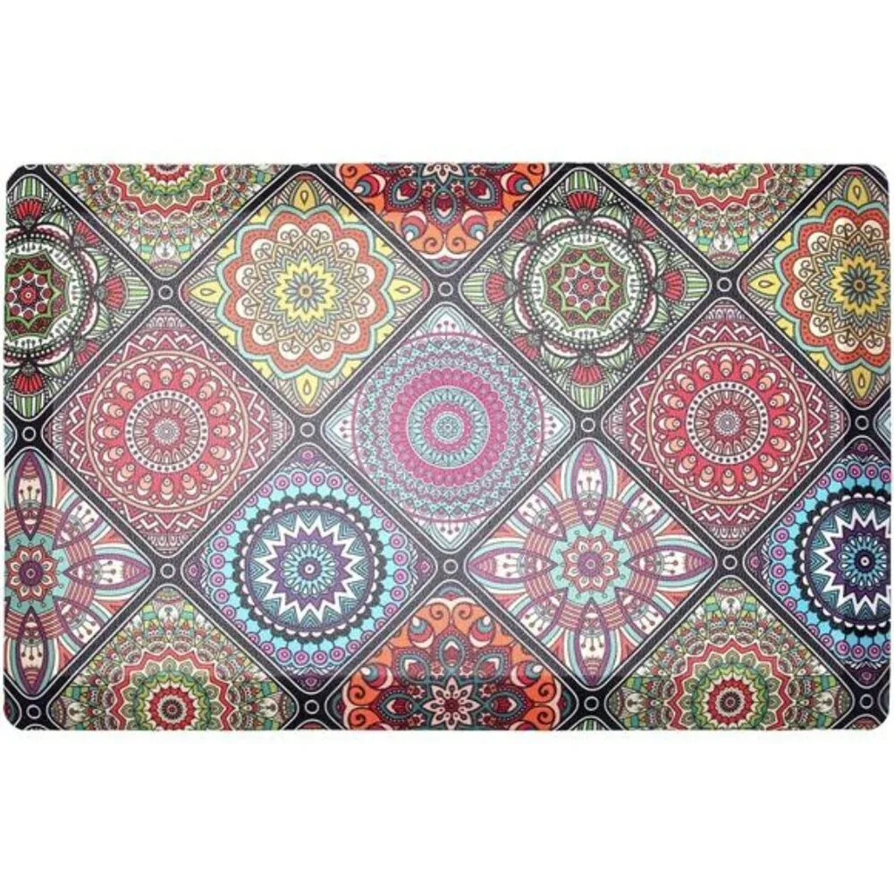 Boho Anti Fatigue Kitchen Mat Cushioned Waterproof Floor Rug Non Slip 20x32